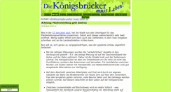 Desktop Screenshot of koenigsbruecker-muss-leben.de